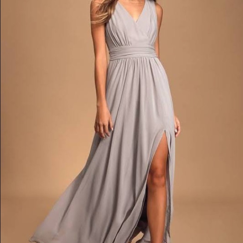 tfnc London long gray dress 8